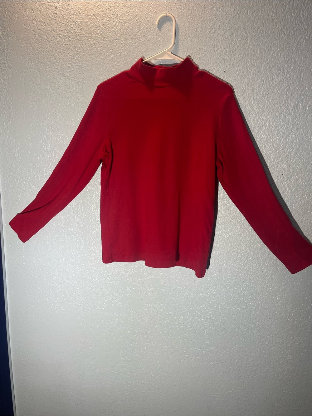St. John's Bay Crimson Long-Sleeve Mock Neck Top